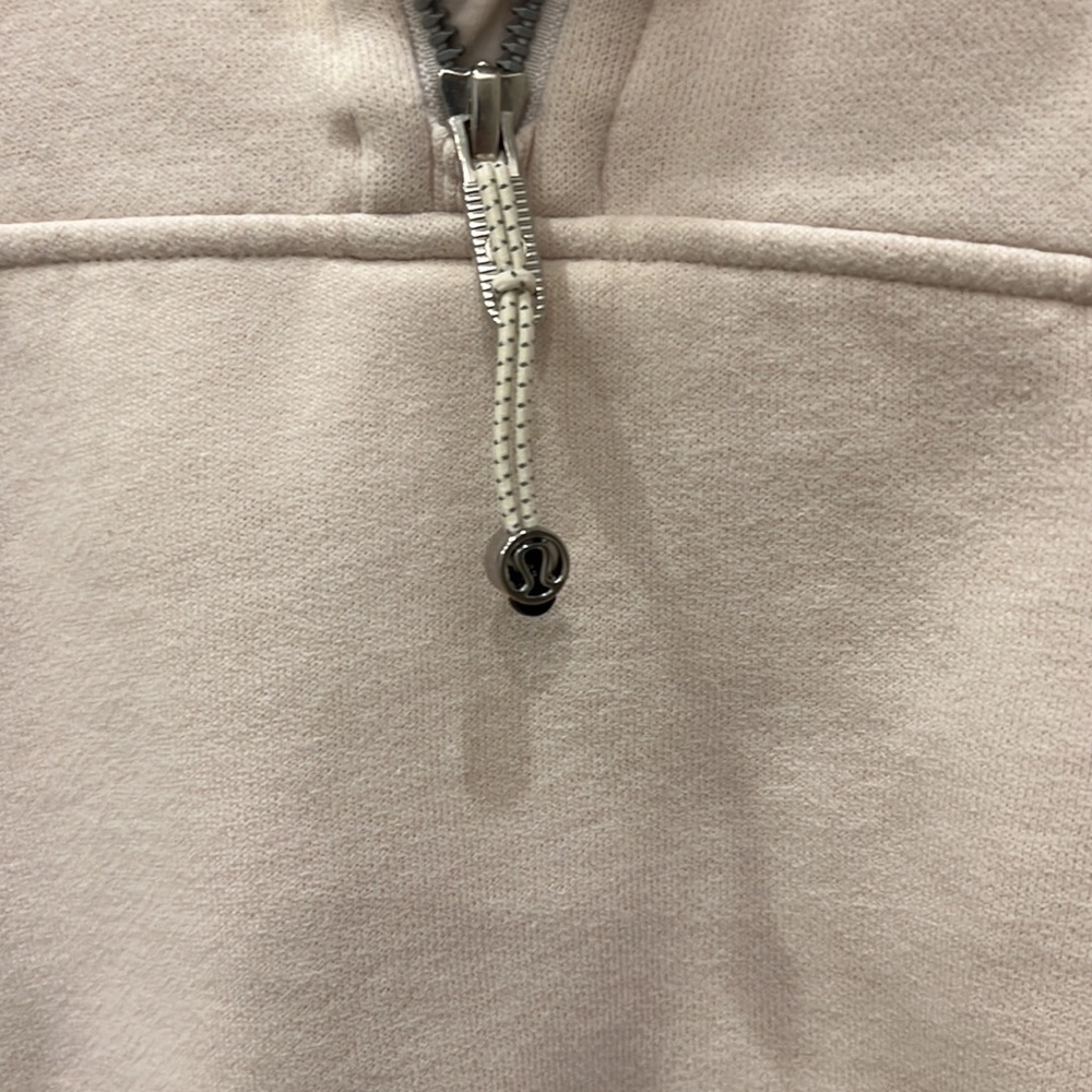 Creamy white Lululemon crop half zip - Picture 3 of 6